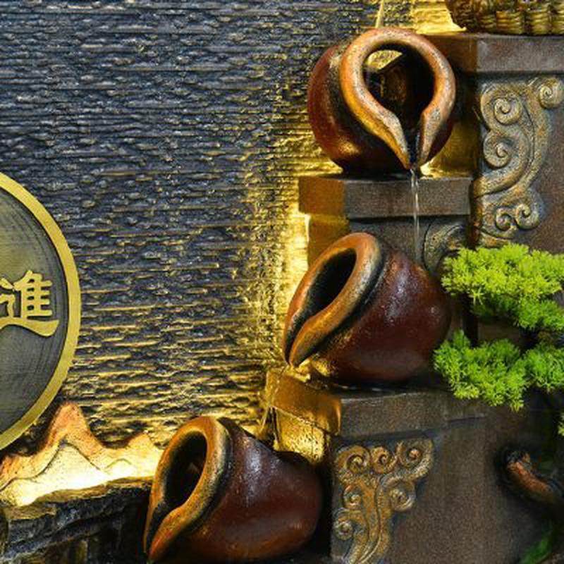 花园庭院假山流水墙喷泉水幕墙鱼缸大堂造景摆件循环水景装饰屏风,淘宝优惠券,粉丝福利购,淘宝优惠卷