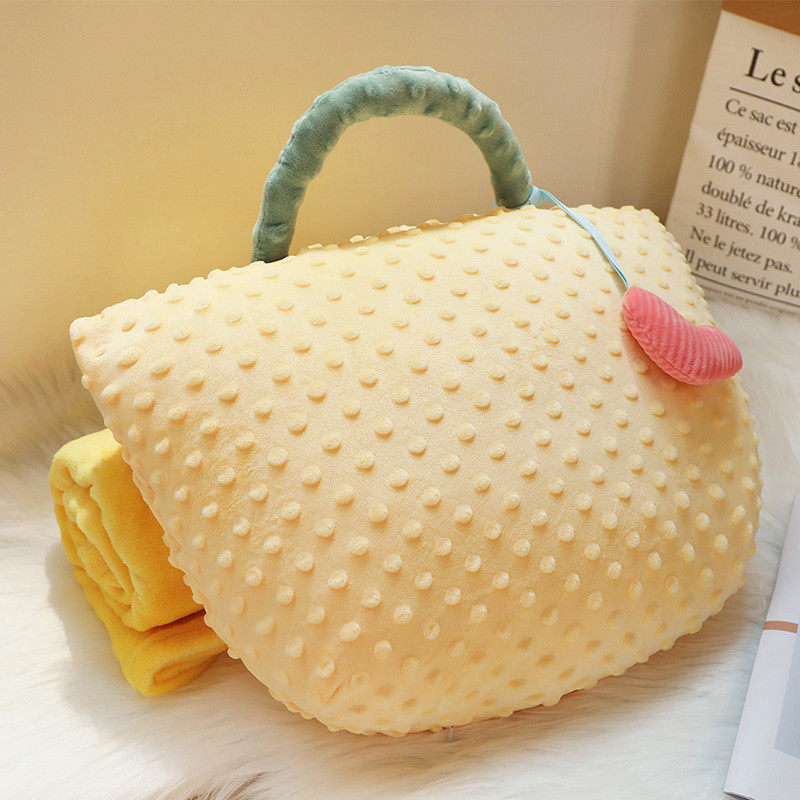 便携午休抱枕被子两用午睡枕头折叠毯子二一豆豆绒女生可收纳包,淘宝优惠券,粉丝福利购,淘宝优惠卷