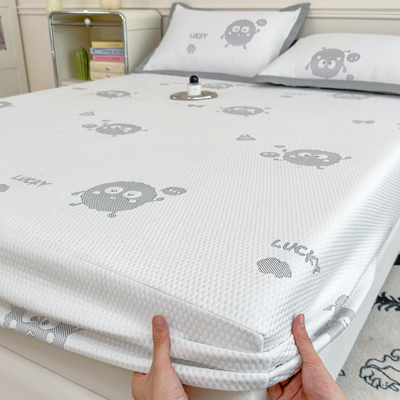2025新款冰豆豆凉席床笠单件夏季凉感冰丝床垫套榻榻米保护罩床罩,淘宝优惠券,粉丝福利购,淘宝优惠卷