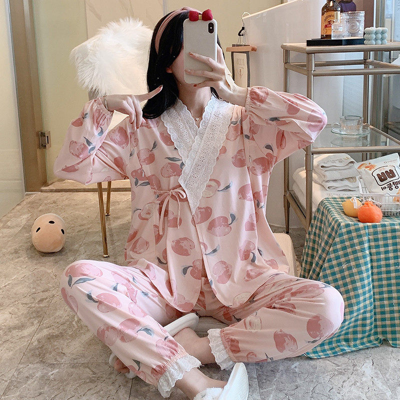 和服夏季月子服薄款产后孕妇睡衣春秋纯棉哺乳产妇喂奶怀孕期待产,淘宝优惠券,粉丝福利购,淘宝优惠卷