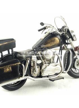 覆古铁艺工艺礼品摆饰机车摆件哈雷黑鹰摩托 托模型家居装饰酒吧