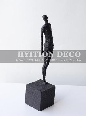 现代雕塑抽象迎宾人摆件样板房售楼处创意客厅玄关装饰柜艺术品