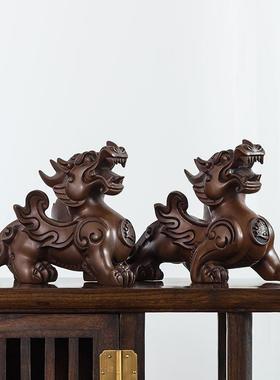 铜貔貅摆件一对办公桌家居客厅玄关博古架酒柜装饰品 工艺品 礼品