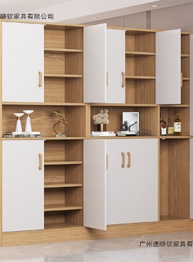 鞋柜家用现代简约门口加高进门鞋柜超大容量一体靠墙收纳柜玄关柜