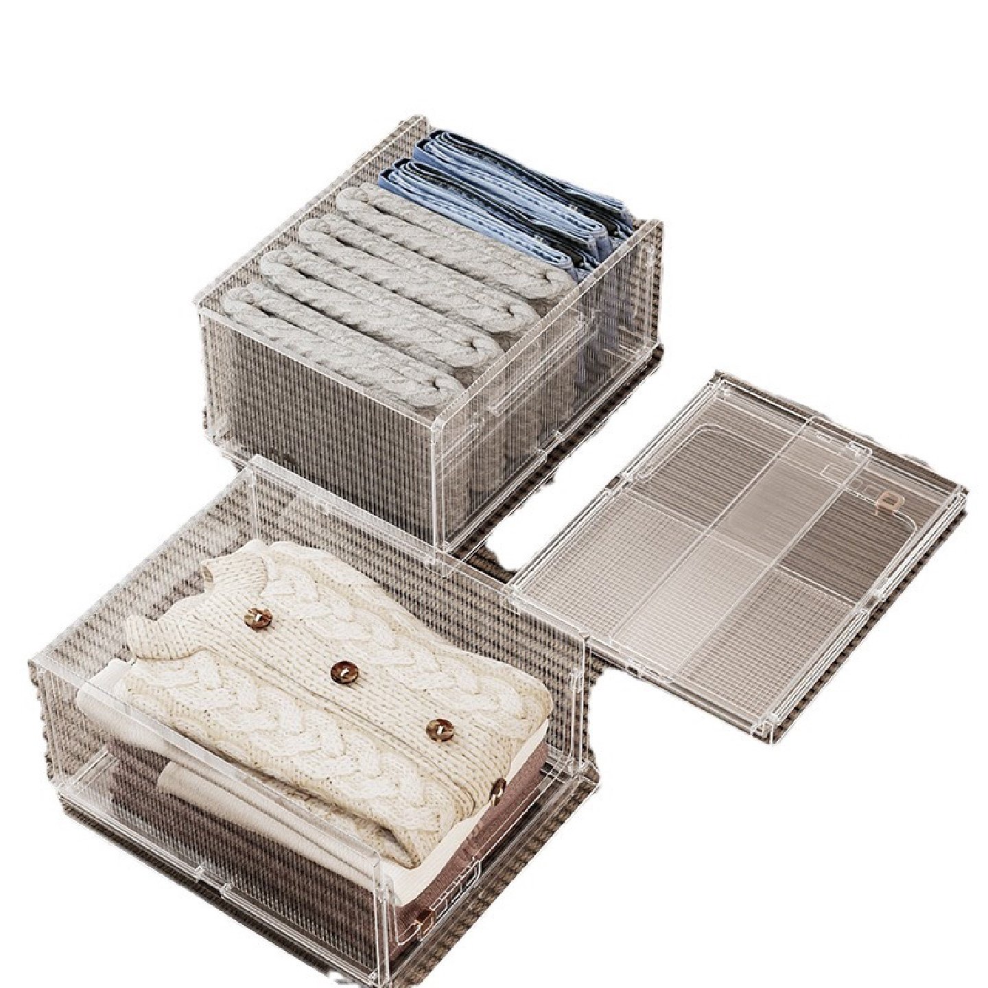 衣柜收纳神器可折叠抽屉式衣物收纳盒分层隔板宿舍家用衣服整理箱,淘宝优惠券,粉丝福利购,淘宝优惠卷