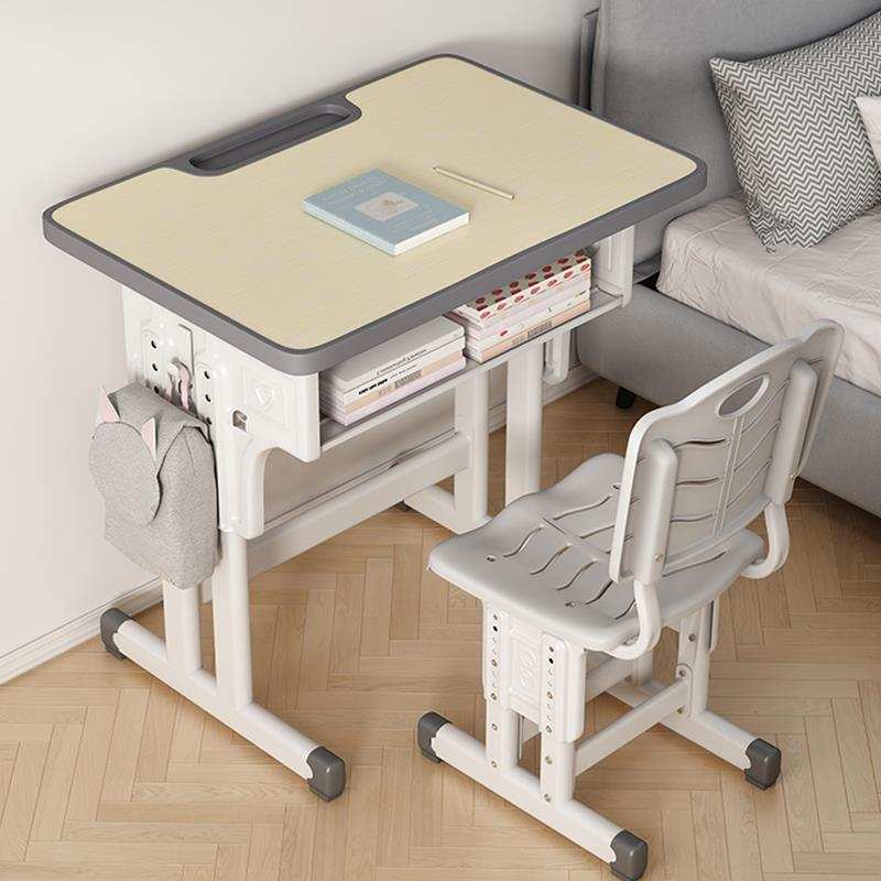 Children's study table desk home liftable boys and girls writing desk primary school students homework desk and chair set