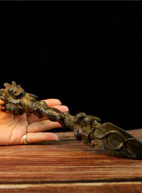 纯铜法器摆件 马头明王普巴金刚杵 降魔杵 风水铜器用品