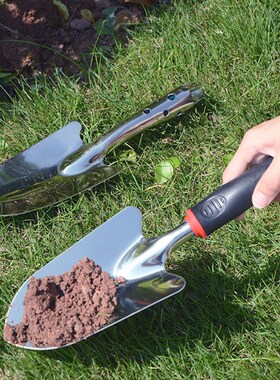 园艺种花除草花铲松土工具不锈钢铲子铁铲户外农用尖头树锹包邮