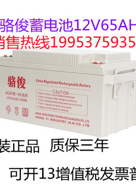 骆俊蓄电池12V7.5AH17AH24AH38AH65AH100AH直流屏UPS/EPS现货包邮