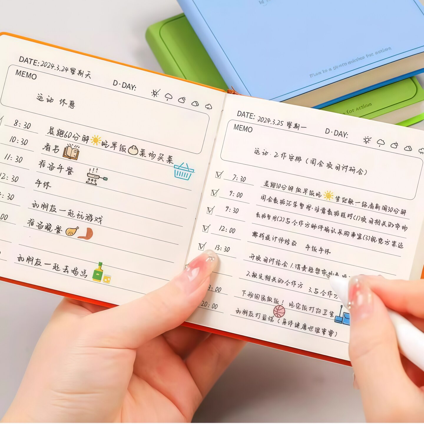 每日计划本高颜值随身便携迷你口袋本方形笔记本时间管理自律打卡 - 图3