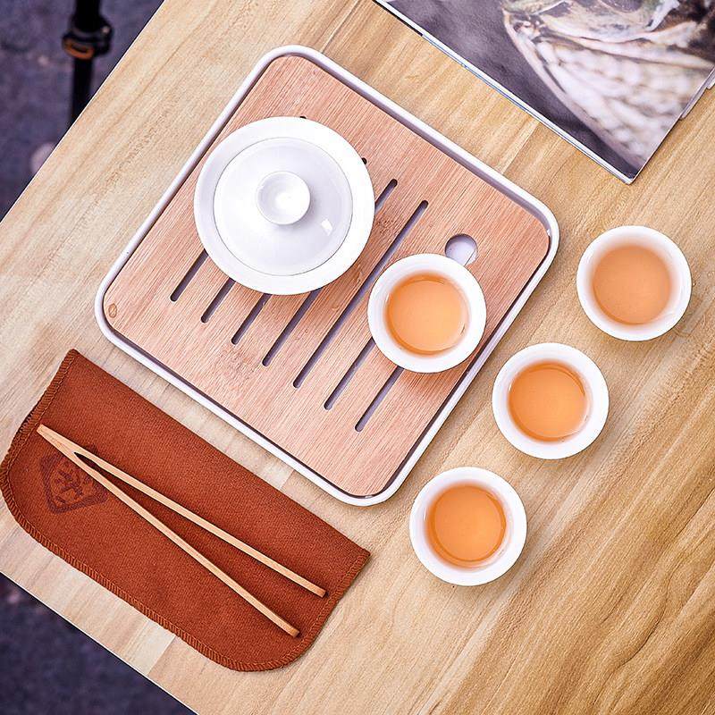 旅行茶具套组功夫陶瓷茶盘可携式包商务定制logo送客户高档便宜礼,淘宝优惠券,粉丝福利购,淘宝优惠卷