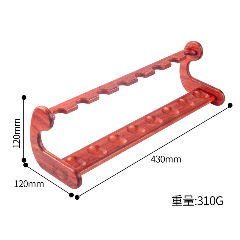 花梨木烟斗架八位单层实木斗架子家用便携展示架座斗拖支架收纳 - 图2