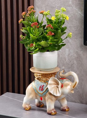 大号大象 乔迁之喜创意新房入户玄关客厅电视柜装饰