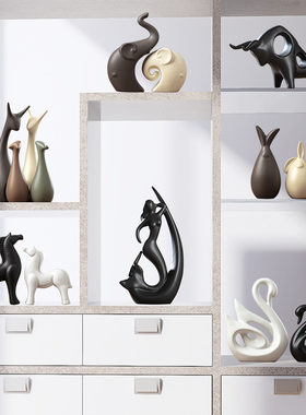 大象摆件北欧装饰家居创意电视酒柜玄关桌面工艺结婚礼品新房摆设