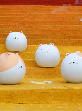 网红猫狗雕塑摆件商场幼儿园景区打卡拍照玻璃钢卡通动物美陈装饰