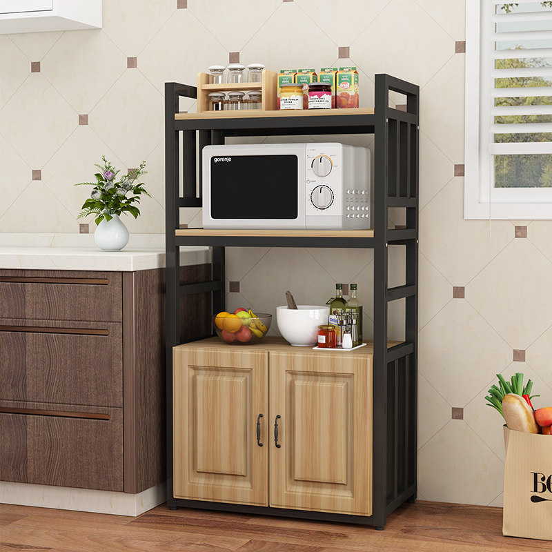 厨房置物架收纳架落地式多层微波炉烤箱储物架放锅架子多功能橱柜,淘宝优惠券,粉丝福利购,淘宝优惠卷