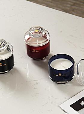 样板房卫生间洗手台浴缸旁摆件卧室床头香氛香薰蜡烛杯柜子装饰品