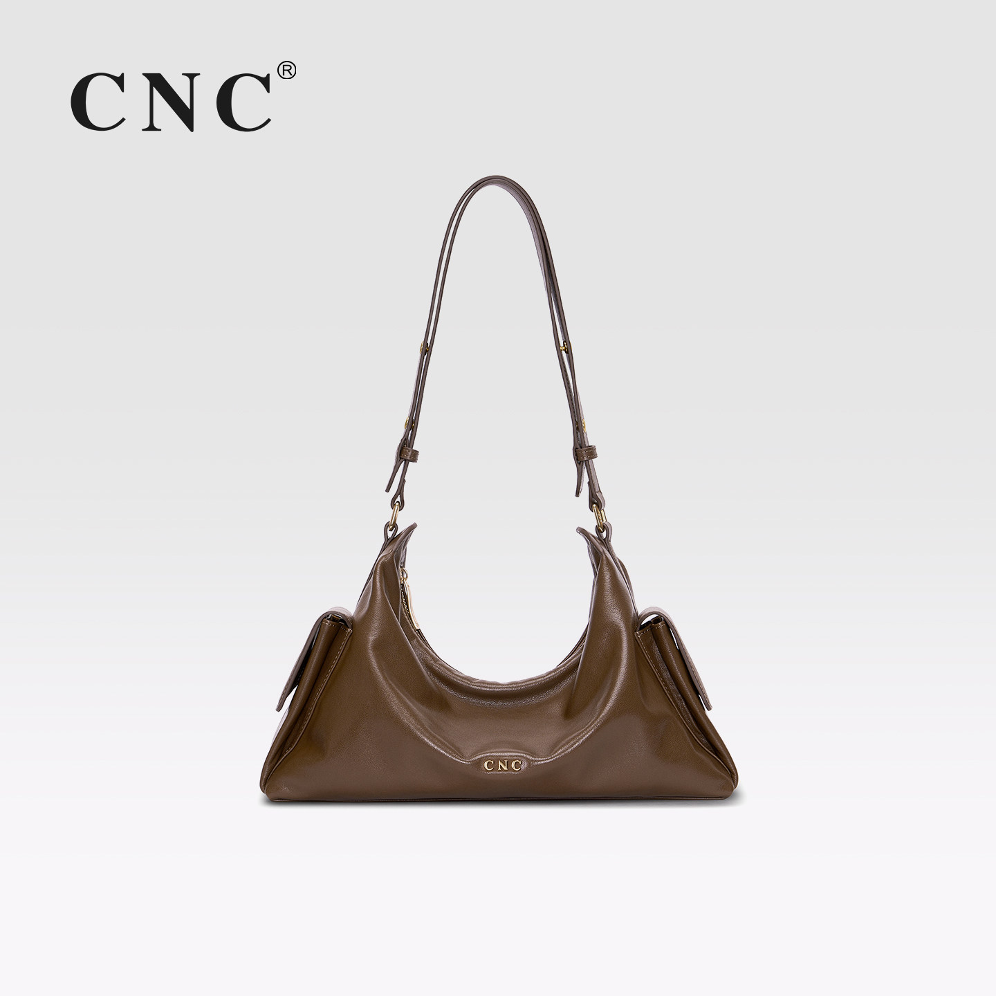 CNC新款女包单肩斜挎真皮腋下包头层牛皮通勤大容量松弛感hobo包,淘宝优惠券,粉丝福利购,淘宝优惠卷