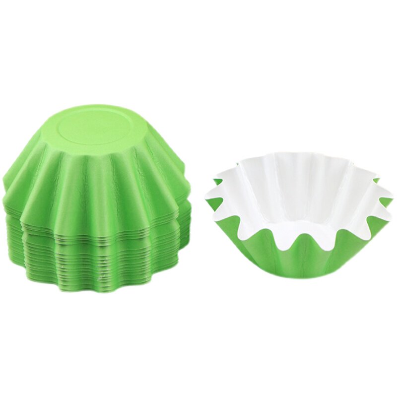 花边粉色蛋糕纸杯 雪媚娘油纸托硬质 星纹家用马芬杯耐高温50个 - 图3