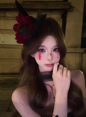 万圣节女巫恶魔角派对发饰