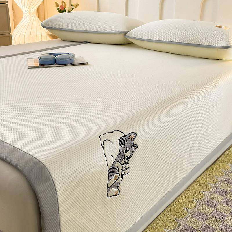 夏可20250425季凉感冰丝豆豆凉三件套机可洗空调软席子席床笠款儿,淘宝优惠券,粉丝福利购,淘宝优惠卷