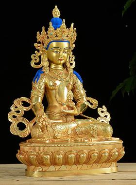 装地藏王PPA菩萨饰》铜鎏金5/7/10/15寸铜像西藏居《家摆件