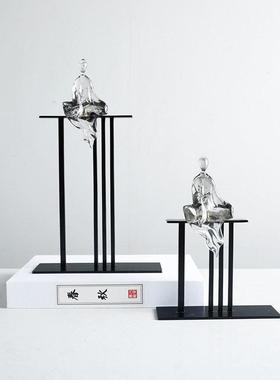 中式禅意高级感居软装样板酒柜太家湖石狮子房摆件办公新室JNW售