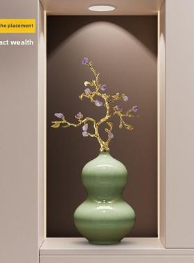 模拟紫水晶摇JGB钱树迁葫芦饰品客厅壁龛入口大门入口大厅高财端