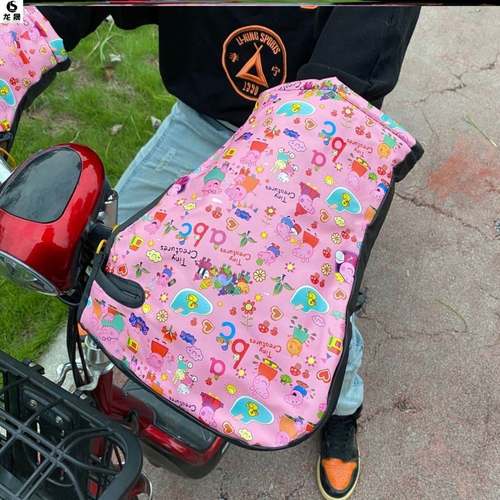 现货皮手套冬天机车手套送快递电动车骑车自行车遮阳罩厚车把手秋 - 图0