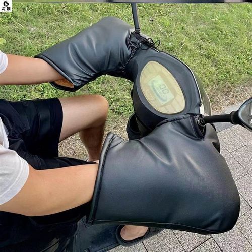 现货皮手套冬天机车手套送快递电动车骑车自行车遮阳罩厚车把手秋 - 图2