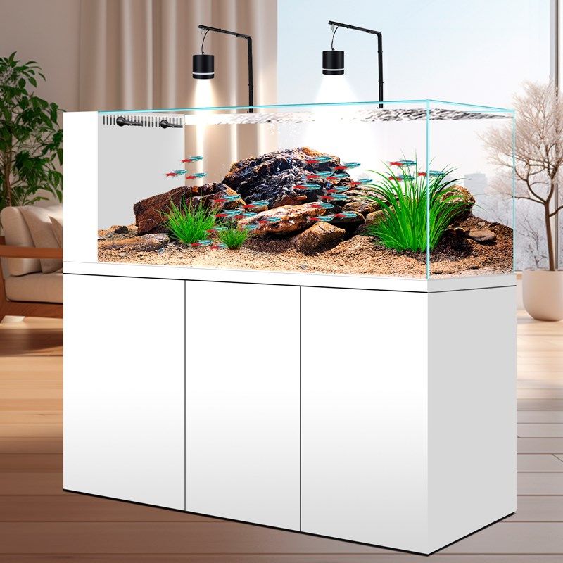 2024新款金晶超白玻璃工业风溪流缸生态免换水底滤造景客厅水草缸,淘宝优惠券,粉丝福利购,淘宝优惠卷