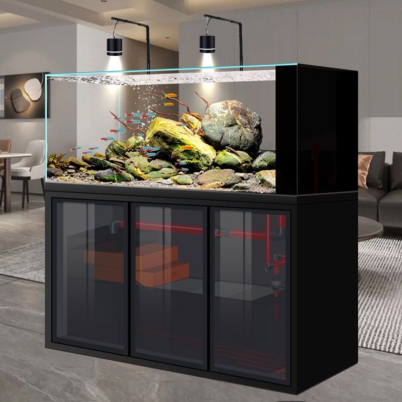 2024新款金晶超白玻璃工业风溪流缸生态免换水底滤造景客厅水草缸,淘宝优惠券,粉丝福利购,淘宝优惠卷