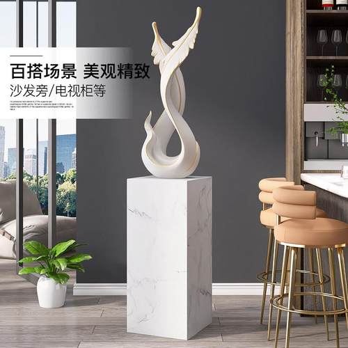 羽毛工艺品客厅落地摆件轻奢电视柜沙发旁家居饰品开业乔迁礼物 - 图2