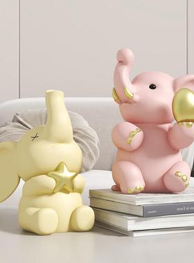 大象摆件客厅招财酒柜关SKD5817-家居装饰房品卧室间造小物件电脑