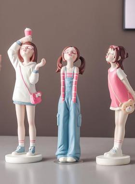 现摆代家居装饰可品厅电视柜件小女孩爱房俏皮女孩间梳妆台客桌面