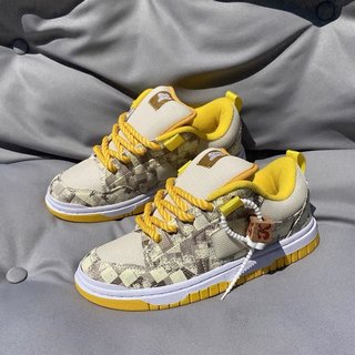 Niche sneakers for men summer 2025 yellow puff bread shoes versatile casual sports personality student low-top trendy shoes