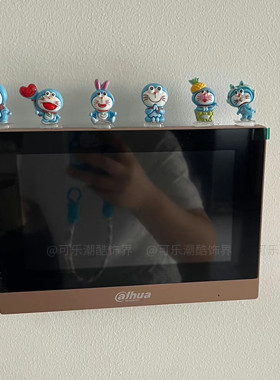 叮当猫入户对讲电话可视门铃装饰小摆件玄关客厅家居饰品遮挡创意