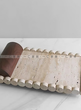 一匚 古典花纹冷水壶大理石托盘组合摆件 样板间会所民宿客厅饰品