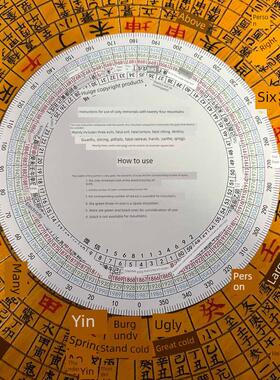 财慧阁 六十甲子配二十四山罗盘伴侣摆件