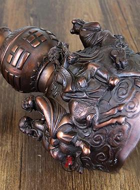 全铜YLT葫芦工艺摆件湾祥狮八仙台葫芦招财安平增福禄居卧室装饰