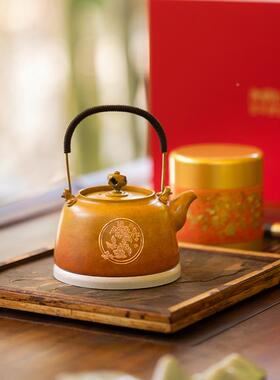 铜人相助茶礼套贵茶道功 夫茶具泡贵人相助茶装壶日常送礼茶器套