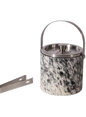 饰创DMI意不锈柜钢马毛冰桶餐酒摆件会所酒店软装品酒吧桌冰块储