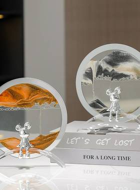 暴力熊流沙画划摆件家居客厅酒柜装饰品玄关电视柜新房乔迁新居