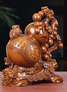 多福多财葫芦摆件中式家居客厅入户玄关电视柜装饰品开业乔迁礼物