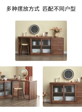 胡桃木书桌实木转角桌学习桌办公桌写字桌家具加厚桌子原木桌