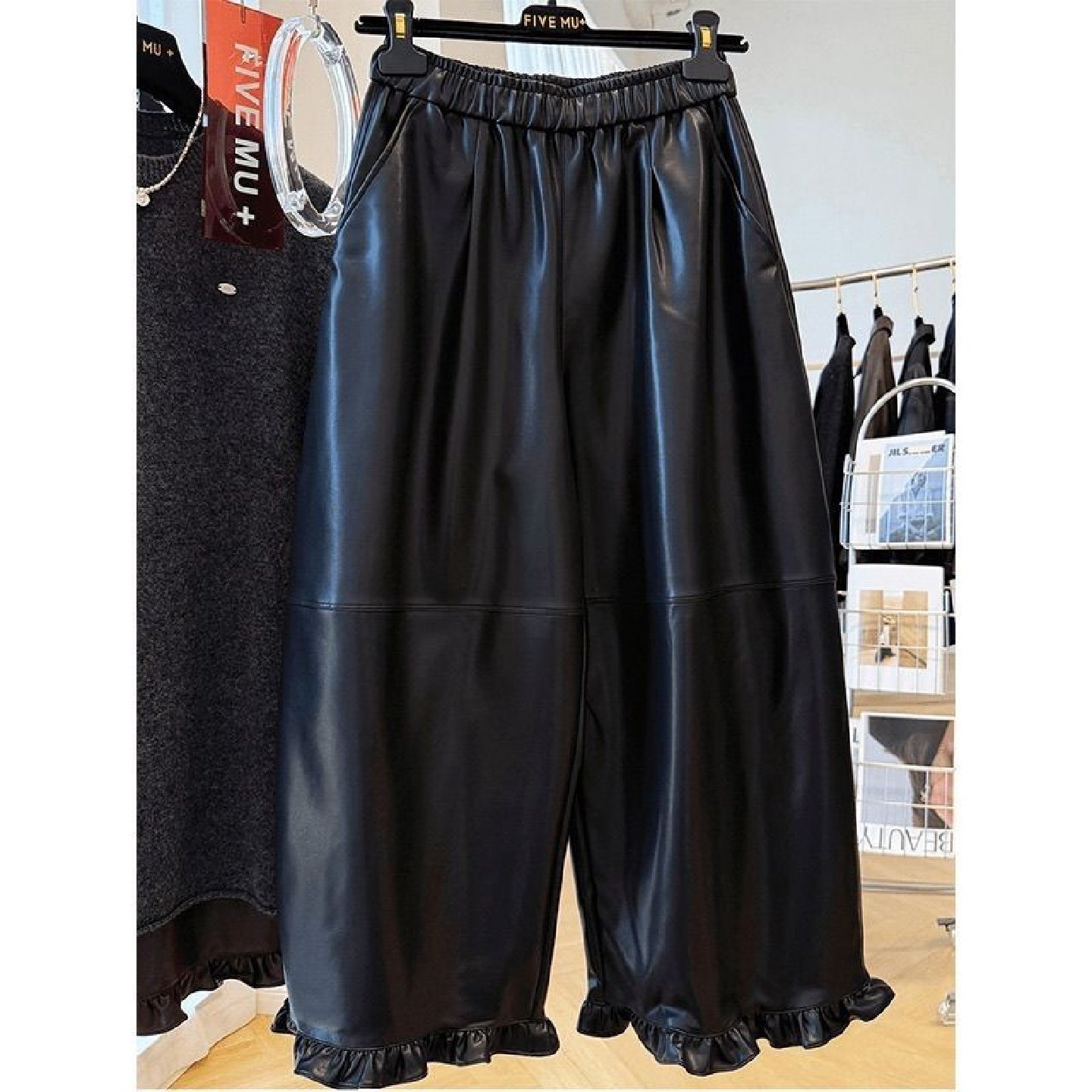 女童秋冬裤子2025新款女孩子冬天加绒加厚pu皮裤儿童时尚洋气长裤,淘宝优惠券,粉丝福利购,淘宝优惠卷