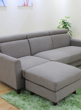 客厅办公室沙發头枕可调节贵妃实木沙发现代简约3人位布艺沙发