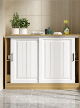 L7定制欧式移门飘窗储物柜阳台柜地柜矮柜推拉门收纳置物柜储藏