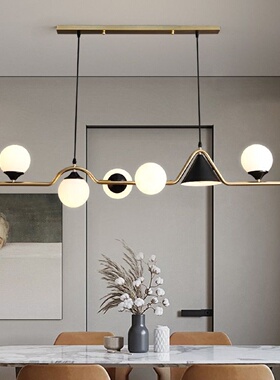餐厅灯北欧2021年新款个性创意网红魔豆泡泡灯商用吧台长型吊灯