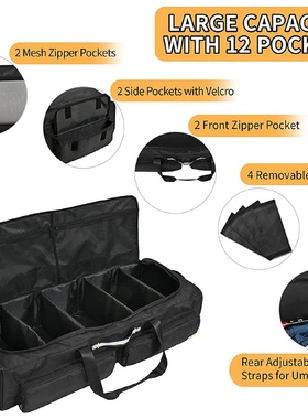 BSCI厂家卡车座下大容量收纳箱带4个可拆卸隔板和防滑底部储物箱